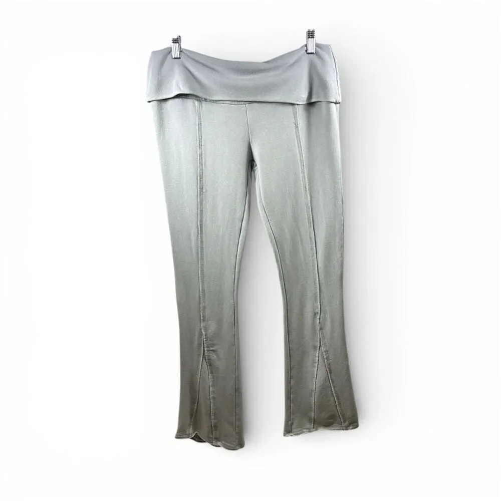 Out From Under Urban Outfitters Fold Flare Pant in Light Gray Bluish Size L
